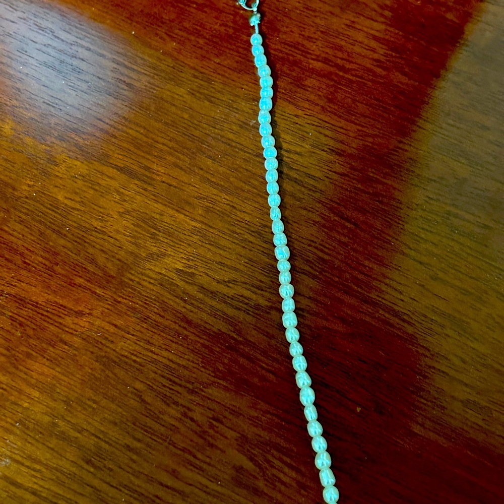 Faux White Pearl Bracelet